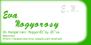 eva mogyorosy business card